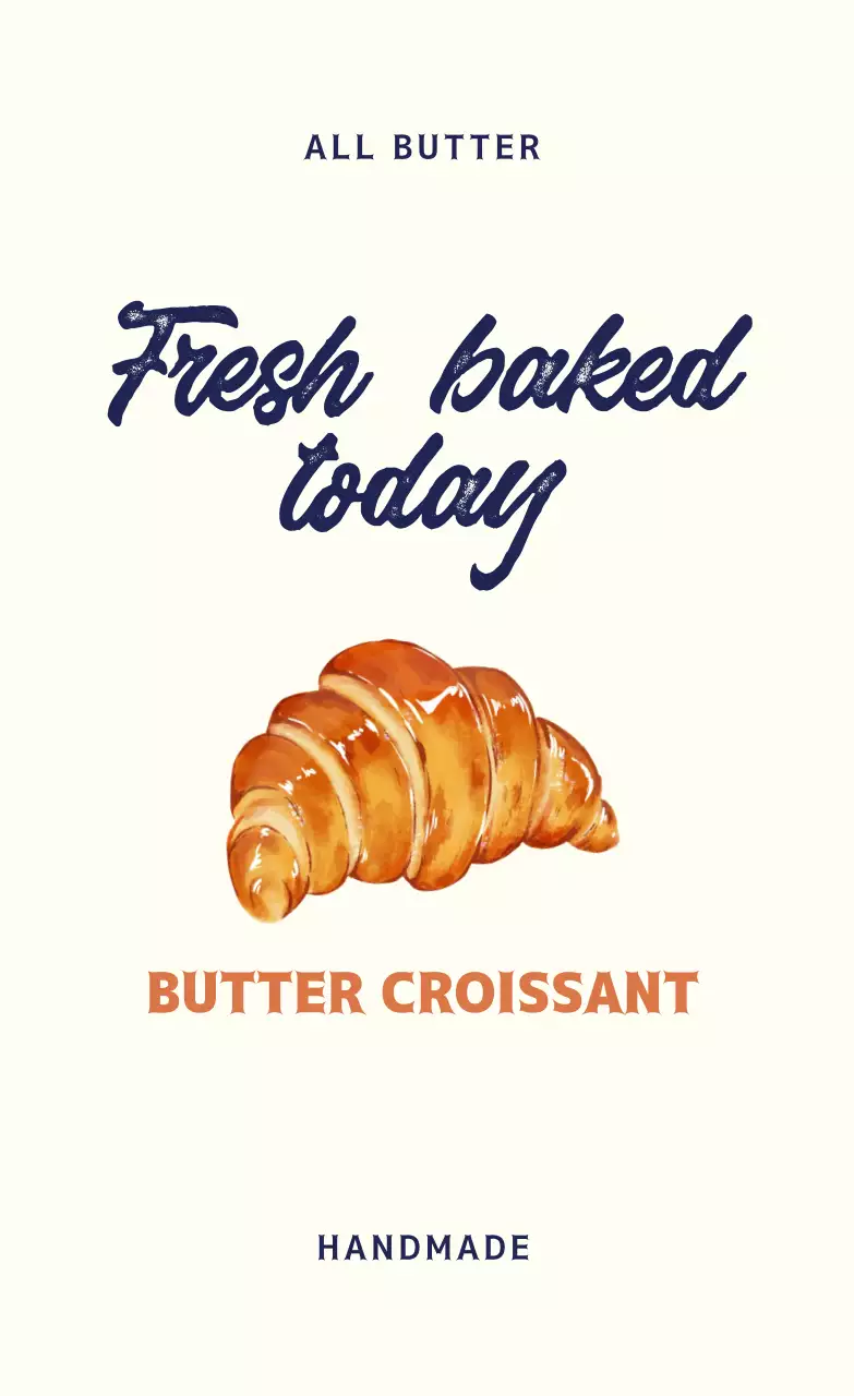 갈색 심플 베이커리 메뉴 홍보