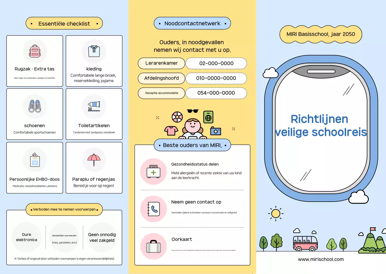 Richtlijnen voor de Blue Simple Safe Math Trip-activiteit