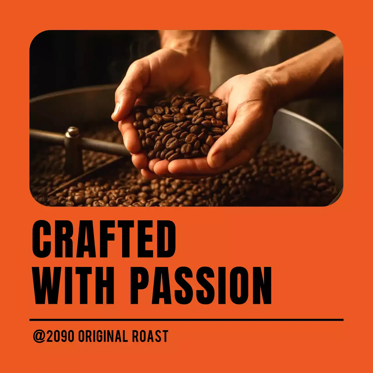 주황 심플 커피 홍보