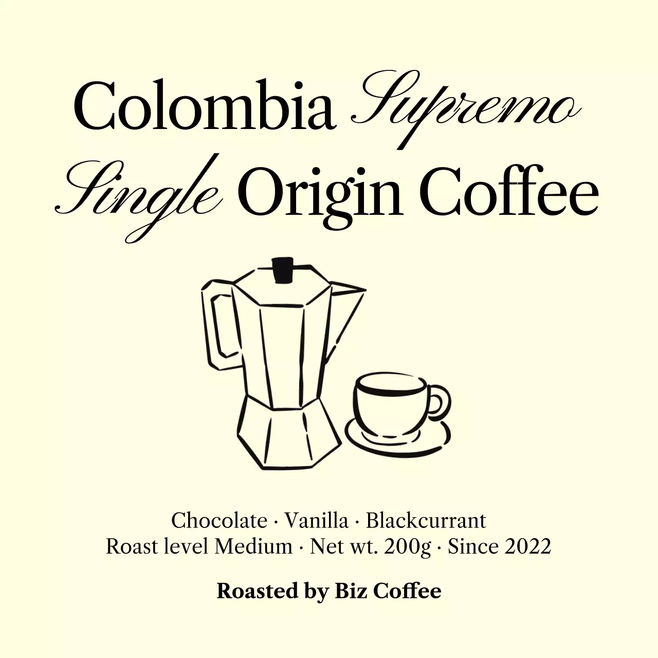 베이지 심플 원두커피 제품 홍보