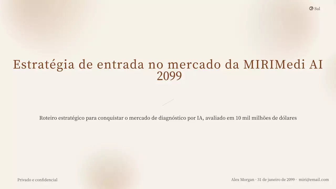 plano de negócios de diagnóstico de IA clássico bege