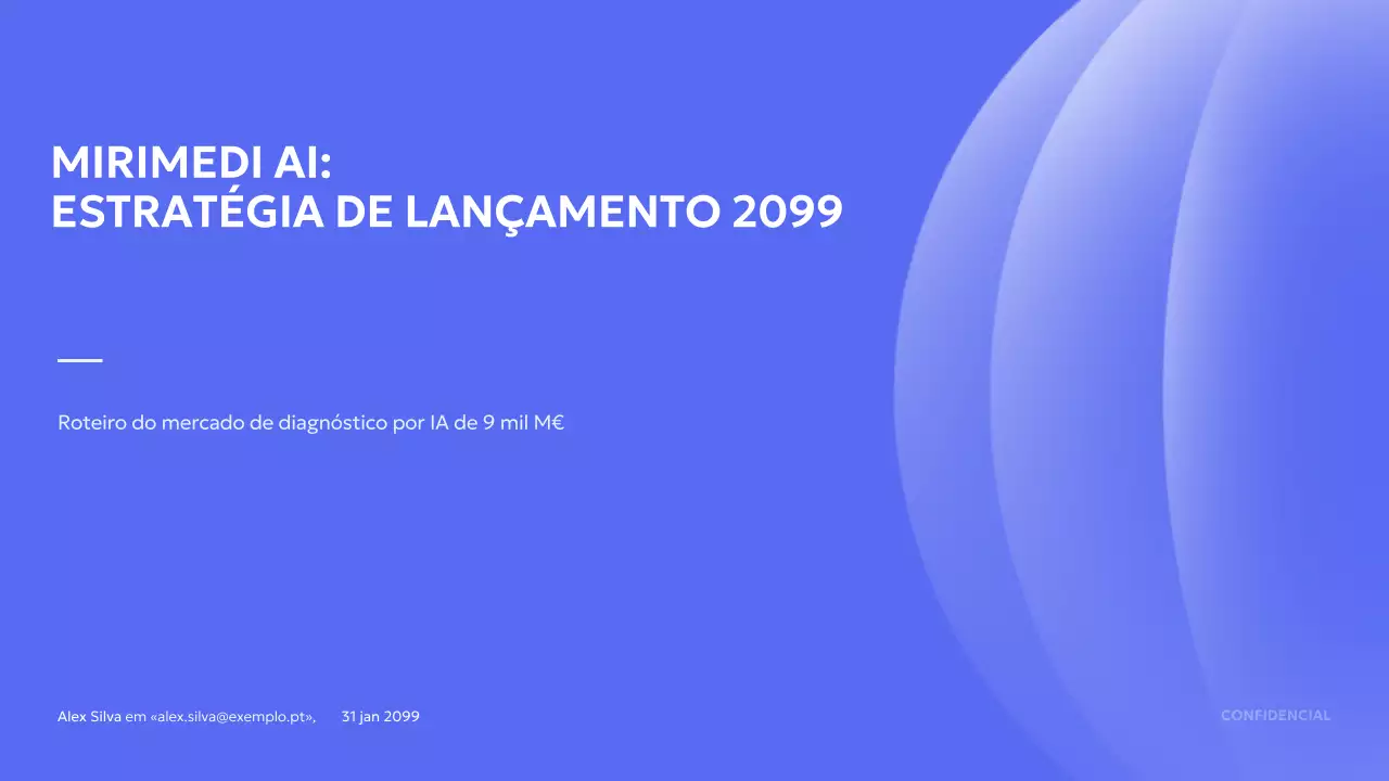Apresentação de Negócios Moderna Azul