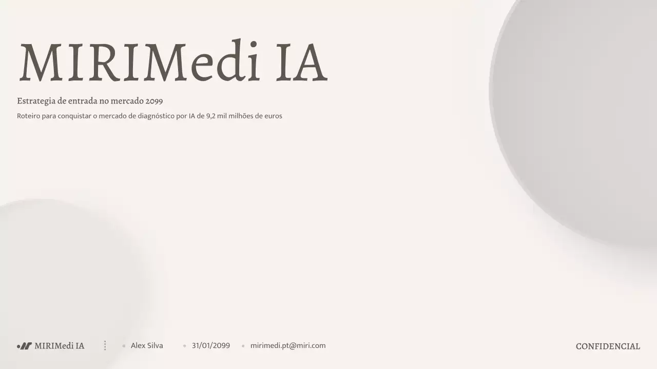 negócio de diagnóstico de IA minimalista bege