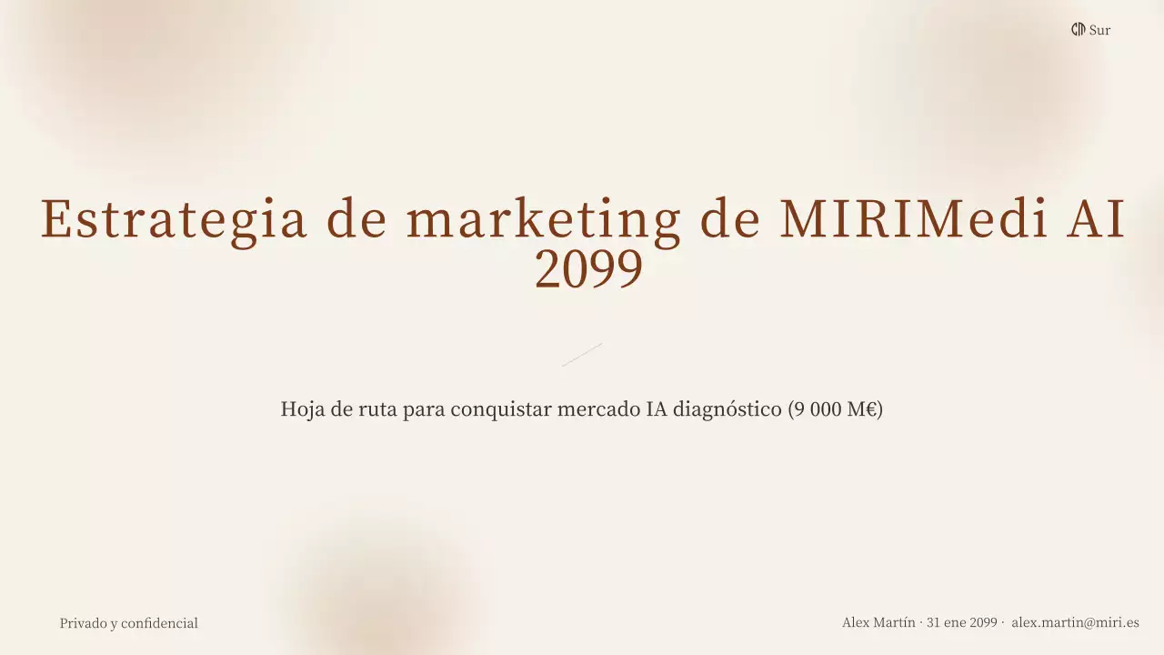 Plan de negocios de diagnóstico de IA clásico beige