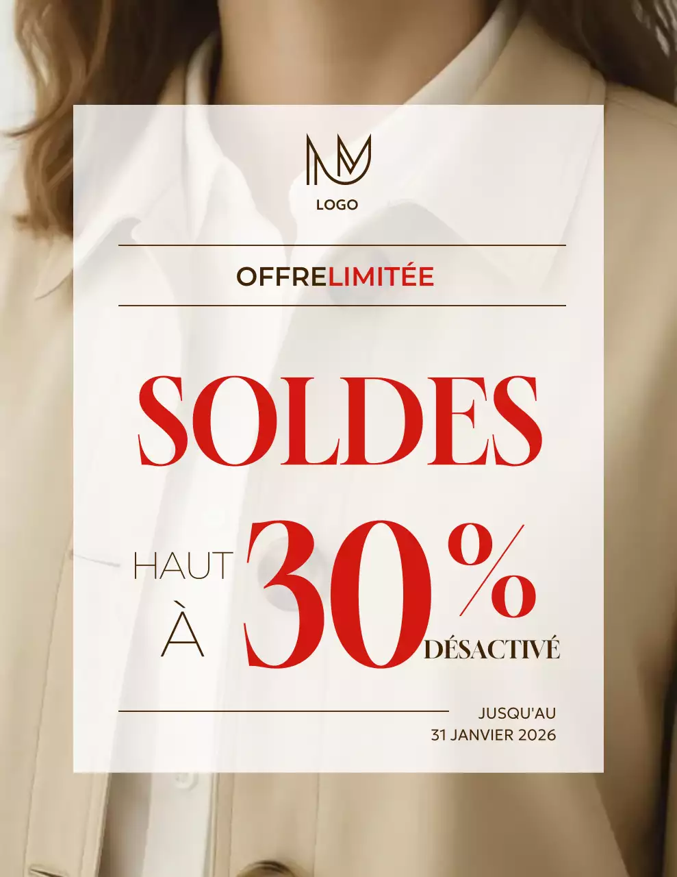 promotion de soldes beige moderne