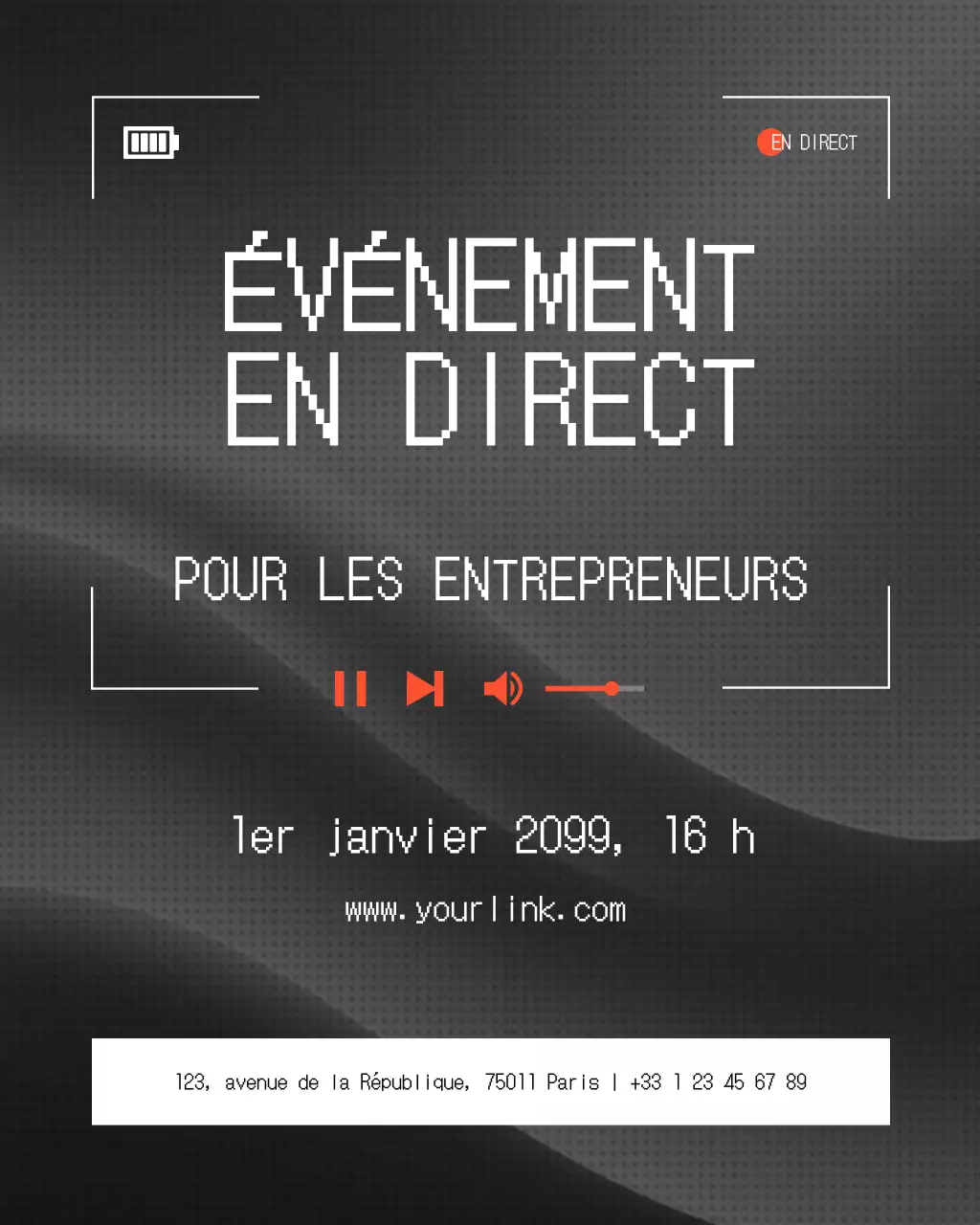 événement d'entrepreneur moderne gris