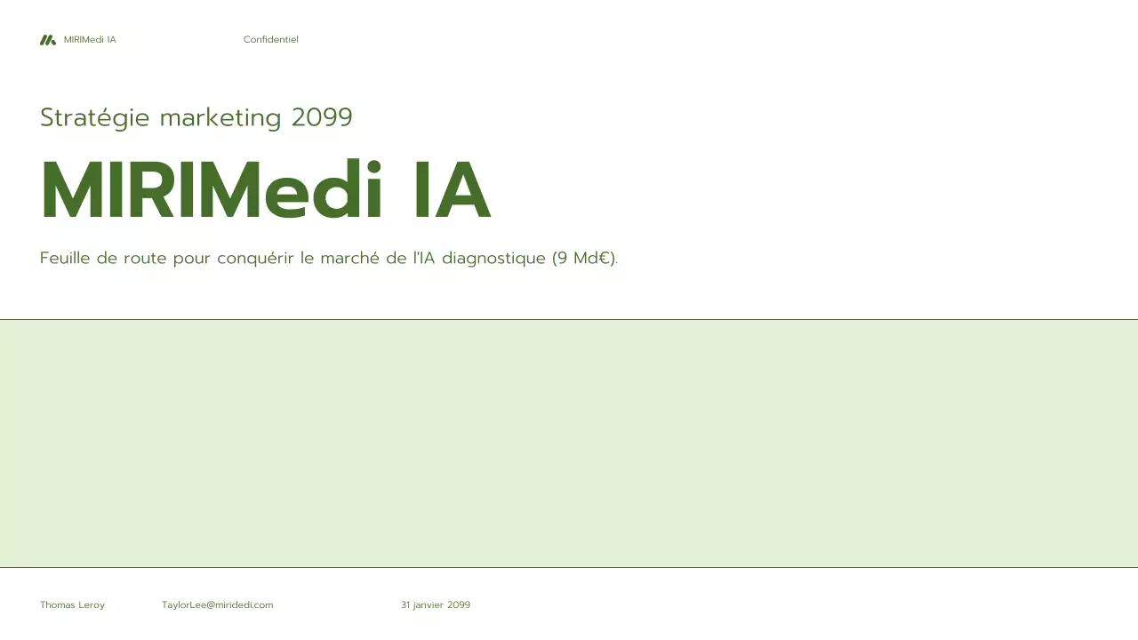 entreprise de diagnostic IA minimaliste verte