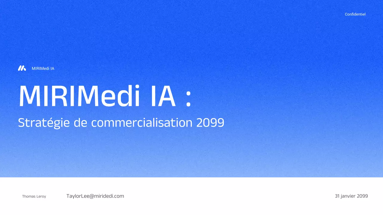 stratégie d'IA moderne bleue pour les entreprises