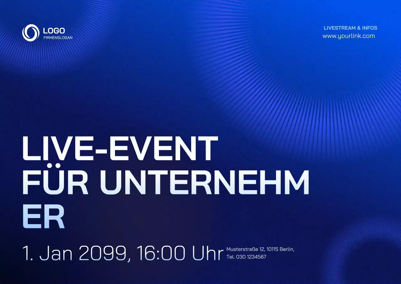 Ankündigung der Veranstaltung „Blue Modern Entrepreneur“