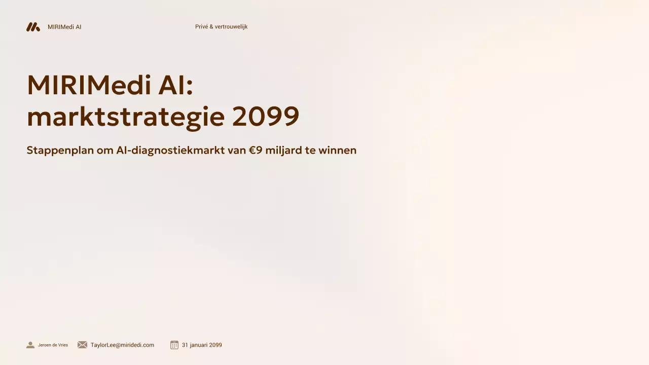 beige professionele AI-diagnostiekbedrijf