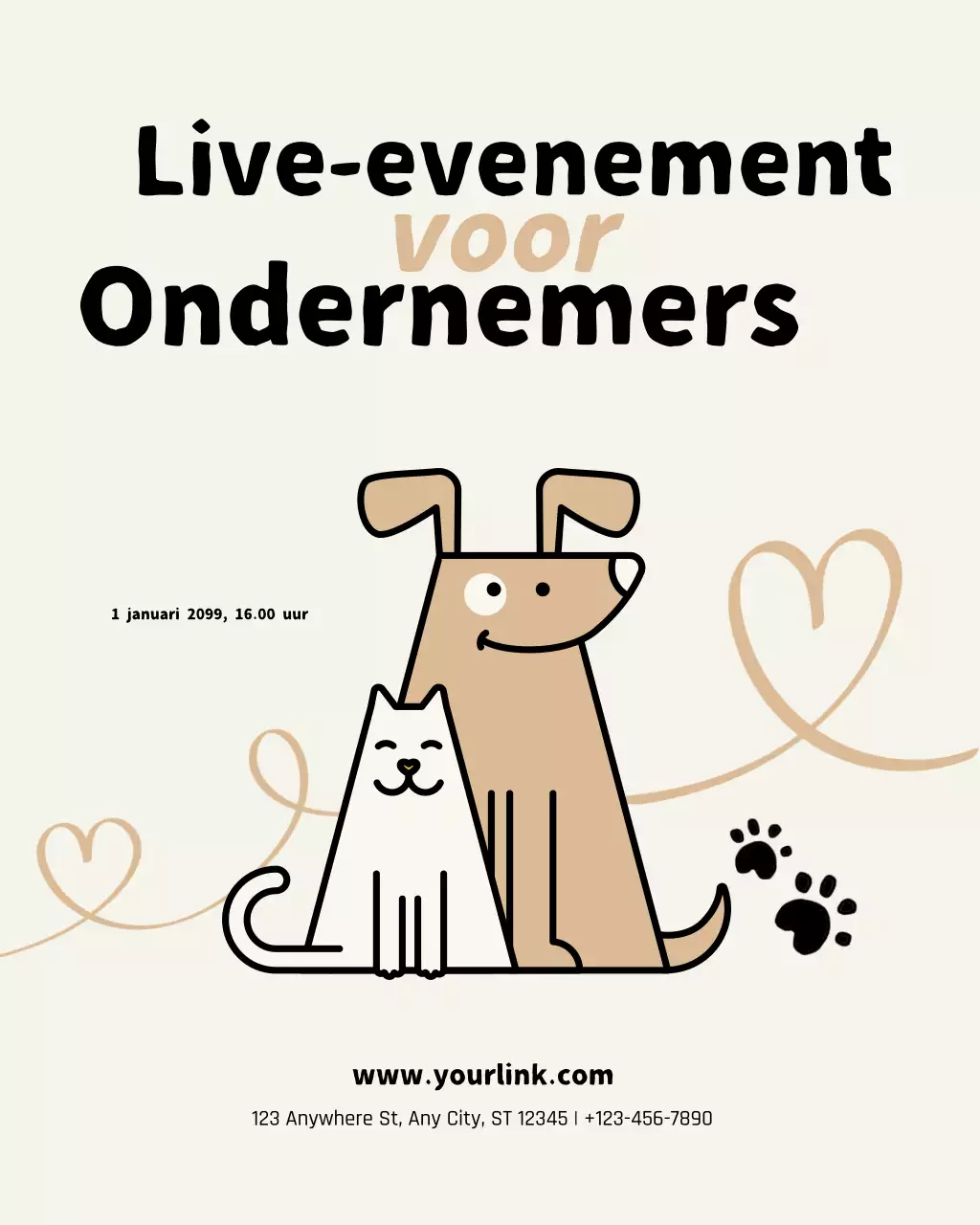 beige modern ondernemers evenement