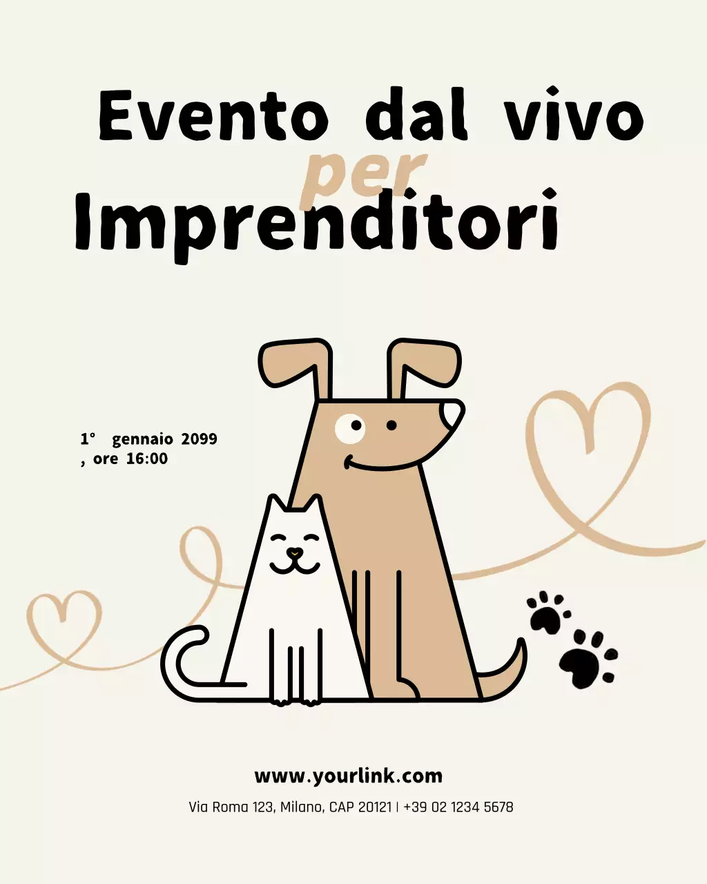 evento imprenditoriale moderno beige