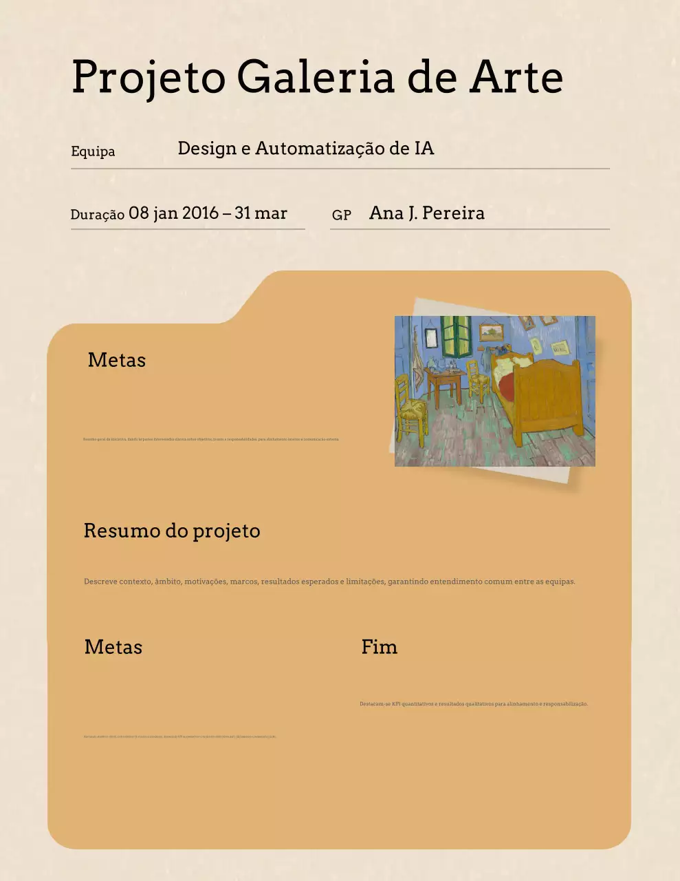 Carta de Documentação do Projeto Minimalista Bege
