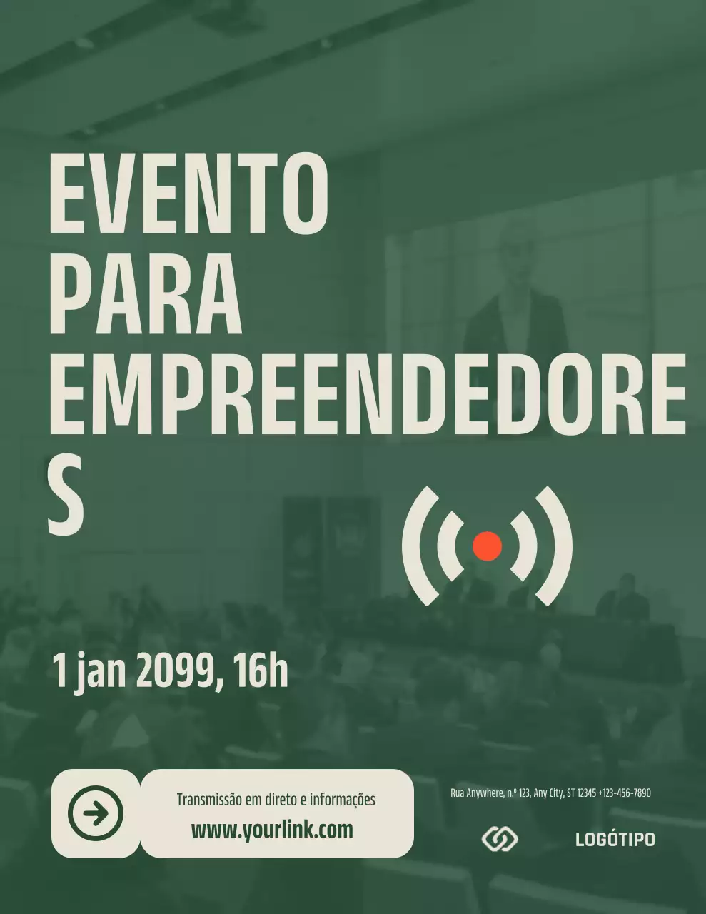 anúncio de negócios modernos e ecológicos