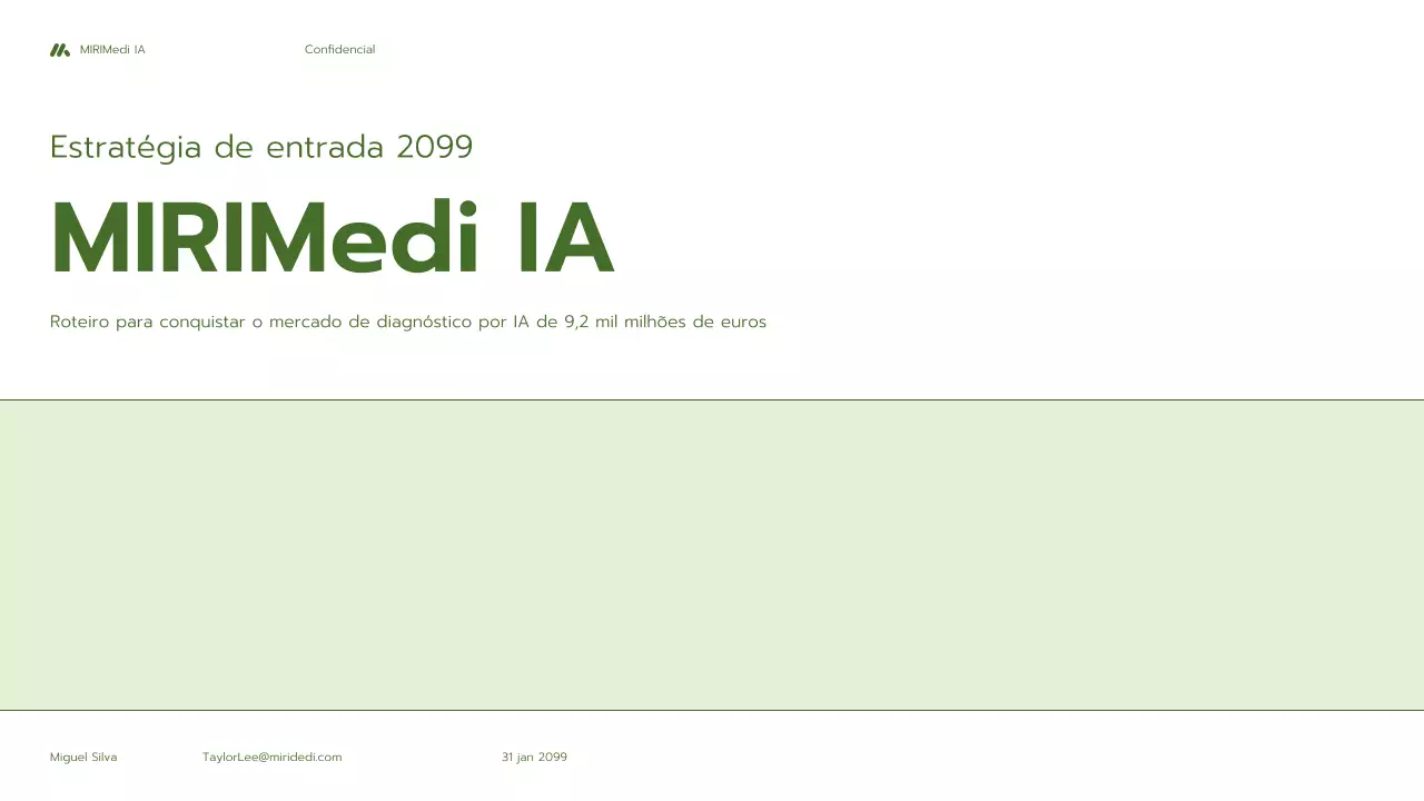 negócio de diagnóstico de IA minimalista e ecológico