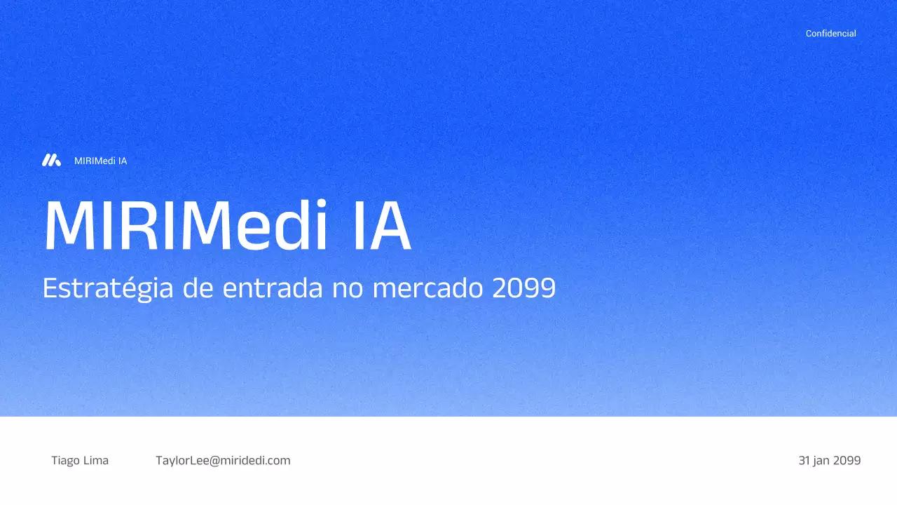 estratégia de negócios de IA moderna azul