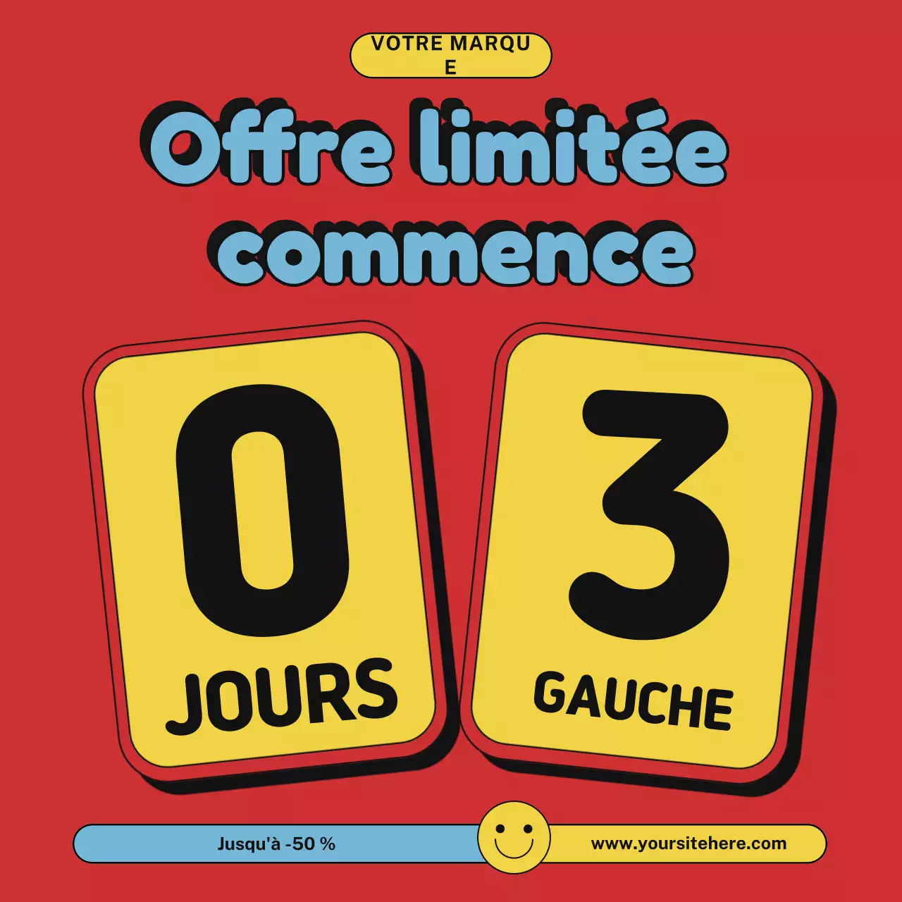 Promotion des soldes de dessins animés rouges