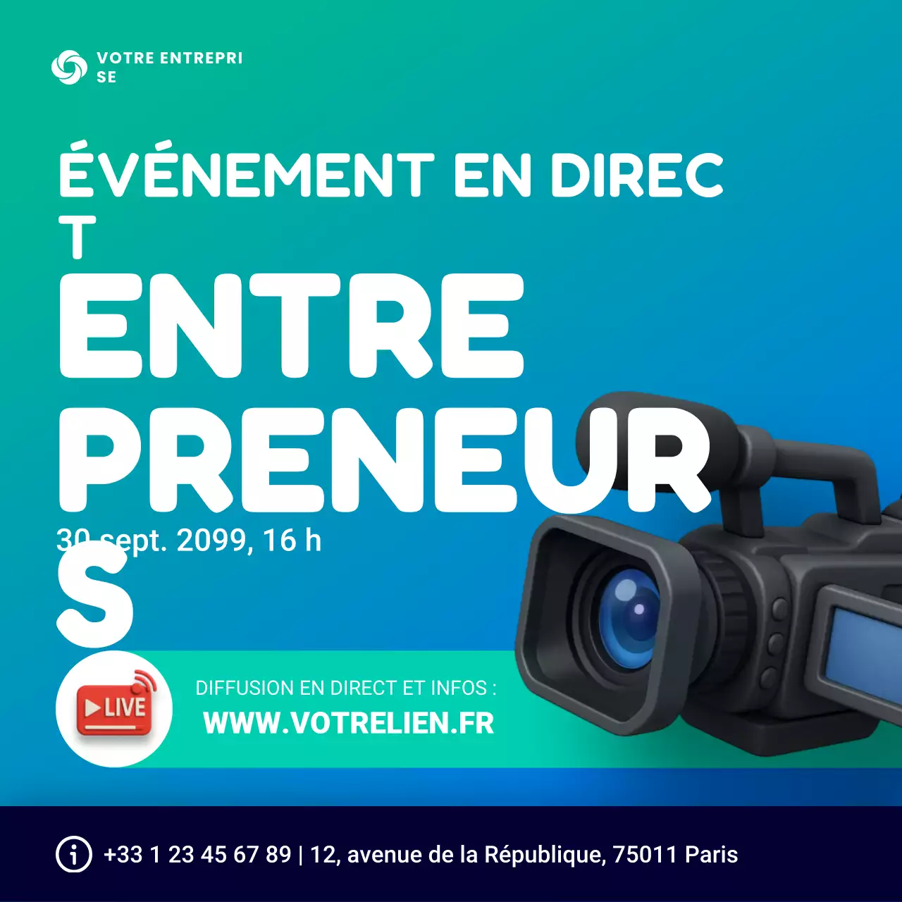 événement turquoise pour entrepreneurs modernes