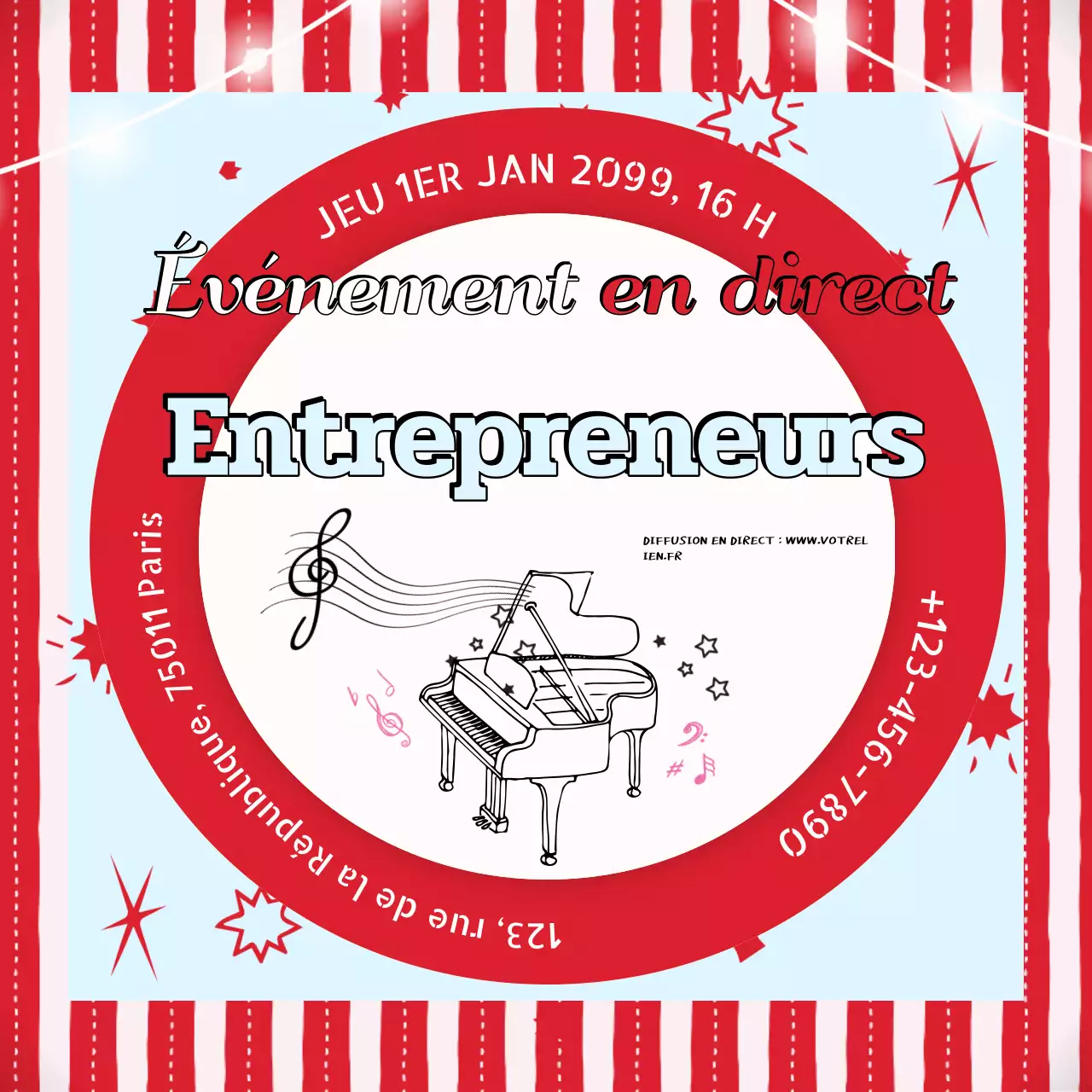 événement rouge pour les entrepreneurs modernes