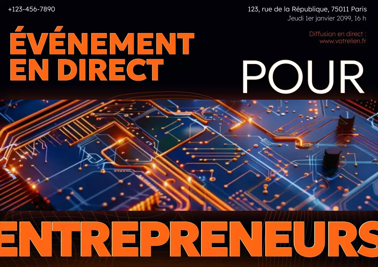 promotion d'événements pour entrepreneurs modernes orange
