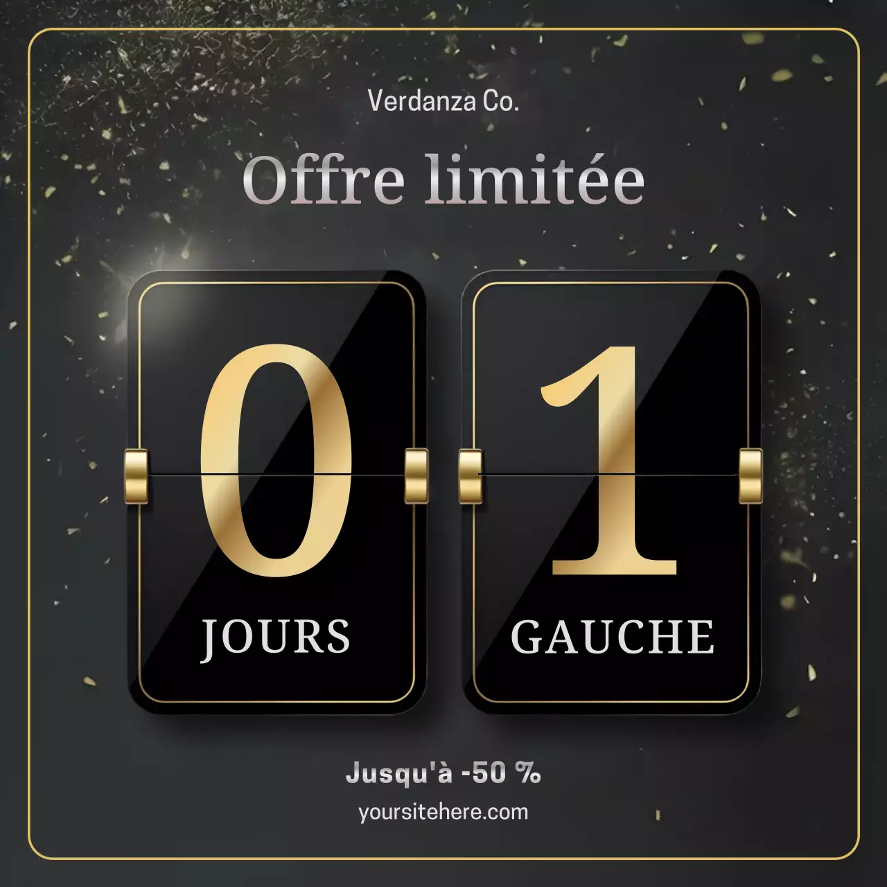 Promotion de vente moderne noire sur les réseaux sociaux Square