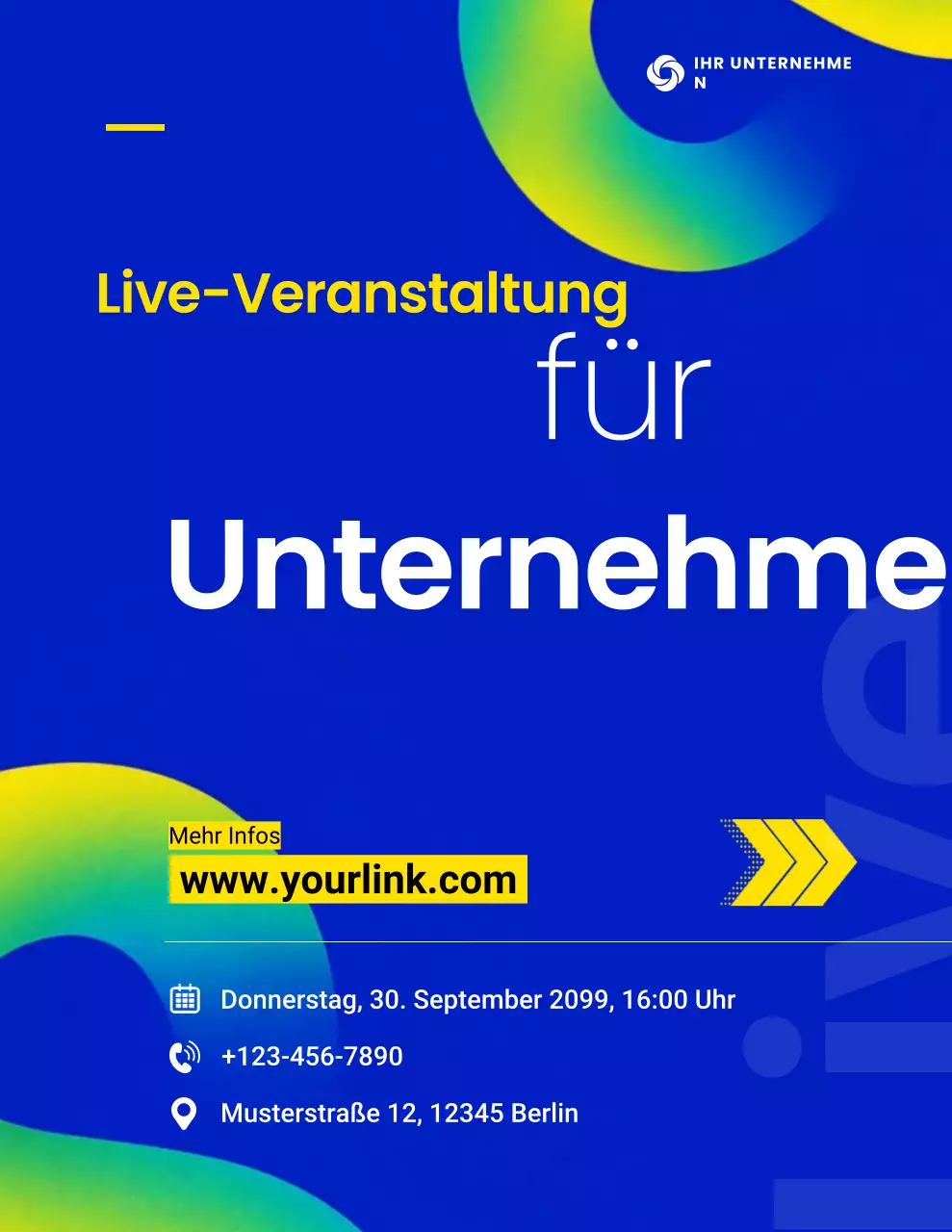 Blue Modern Business Event