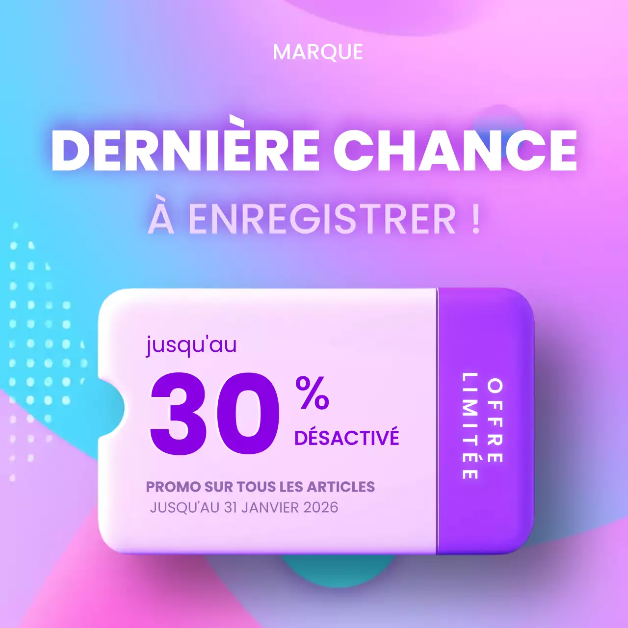 promotion des soldes moderne et colorée