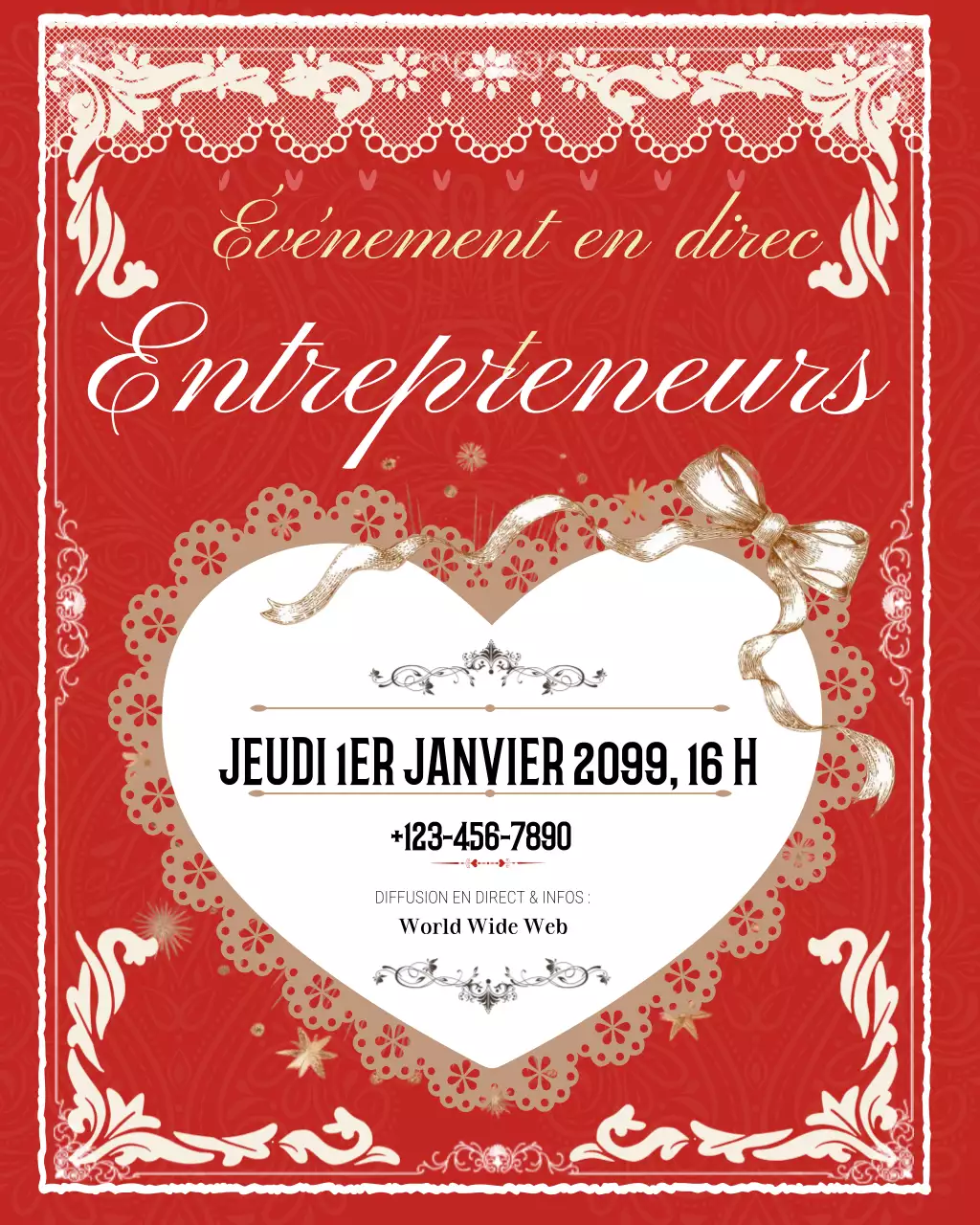 événement élégant et rouge pour entrepreneurs