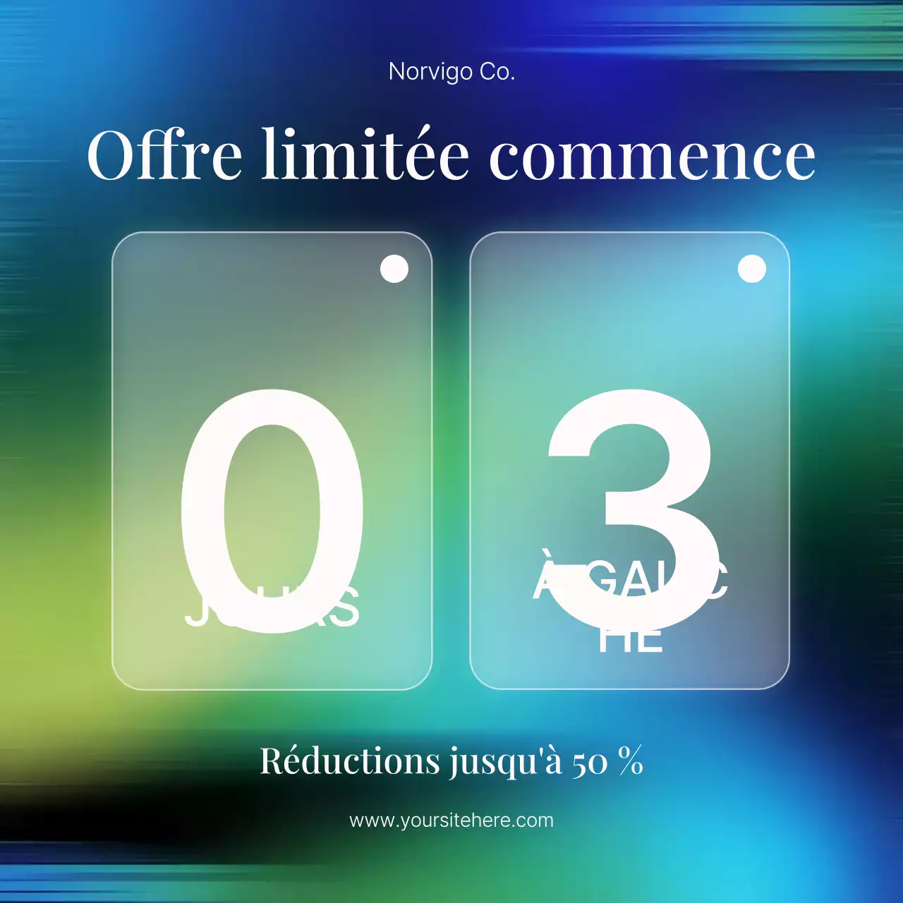 Publication Instagram de promotion des soldes Blue Modern