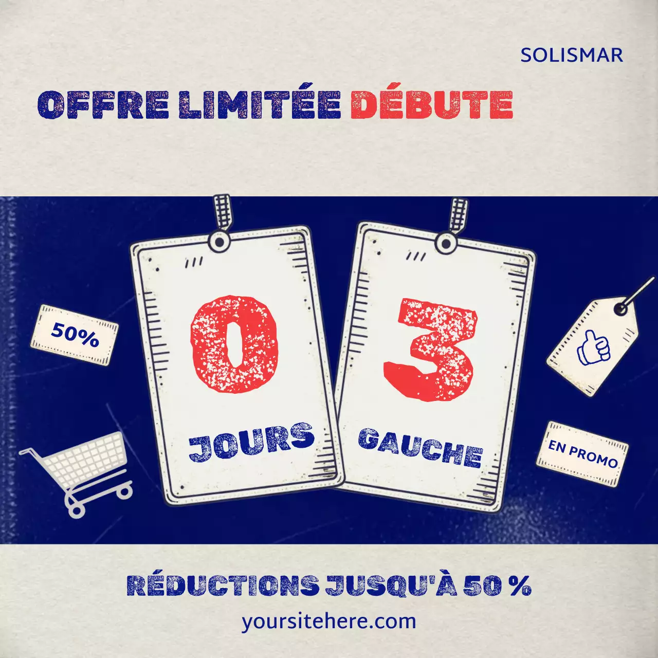 Promotion Blue Retro