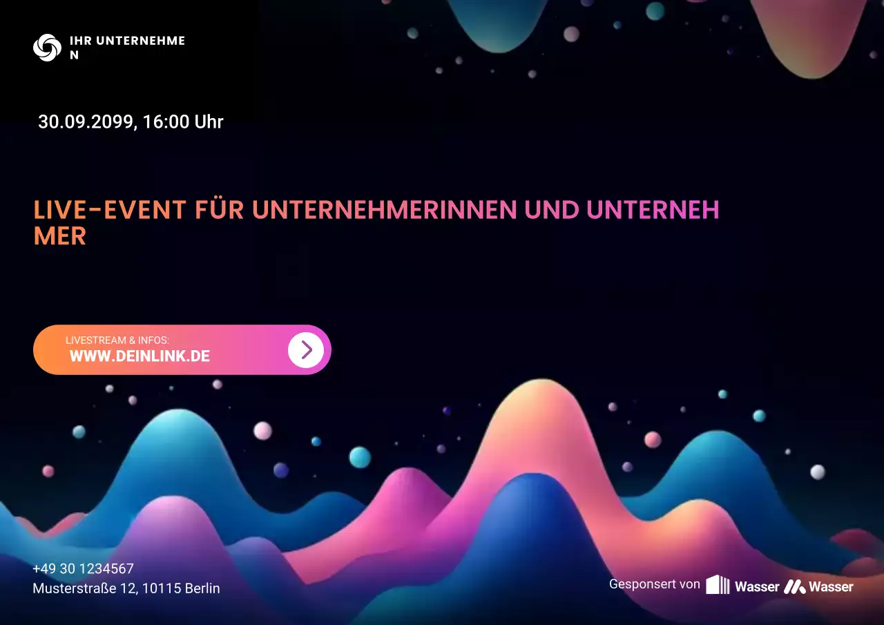 Ankündigung zum modernen Unternehmertum mit Regenbogenfarben