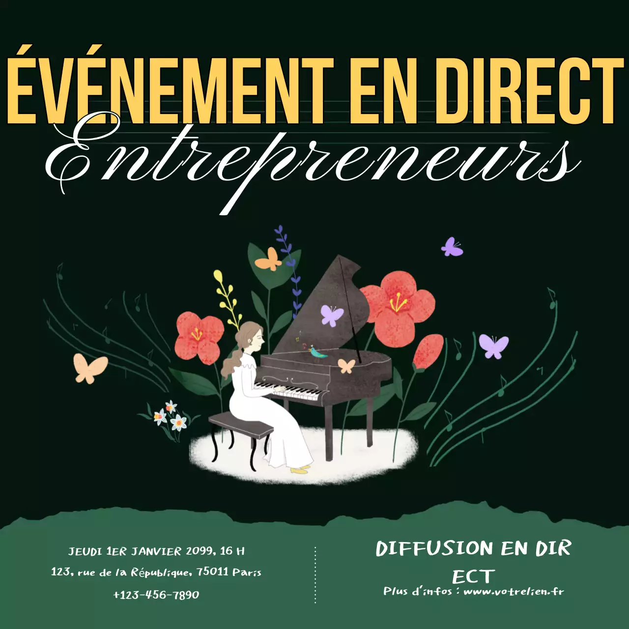 événement élégant et vert pour entrepreneurs