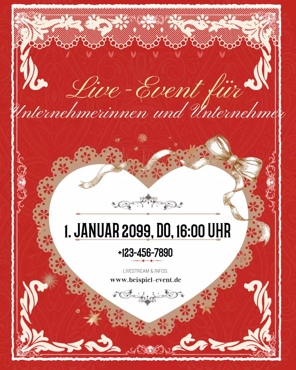 rotes elegantes Unternehmerevent