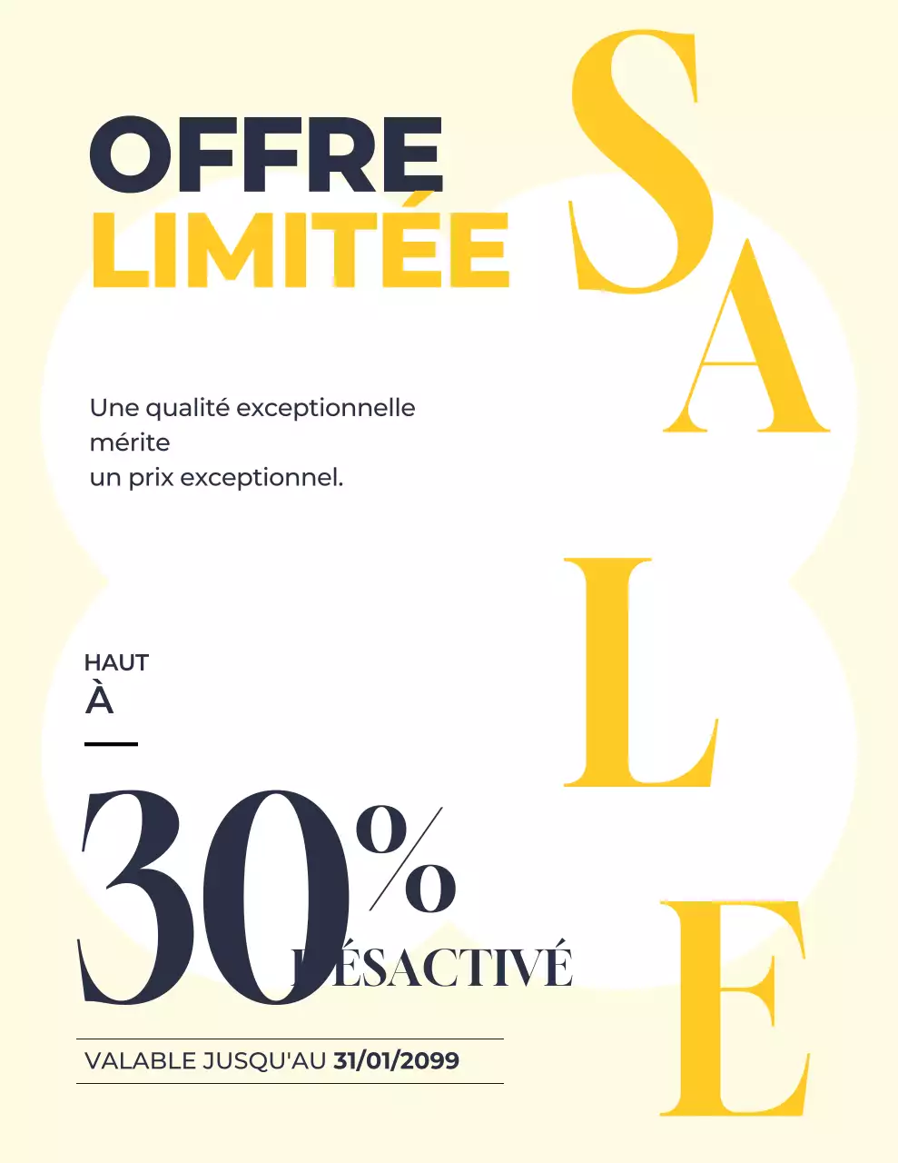 Offre promotionnelle limitée Yellow Bold