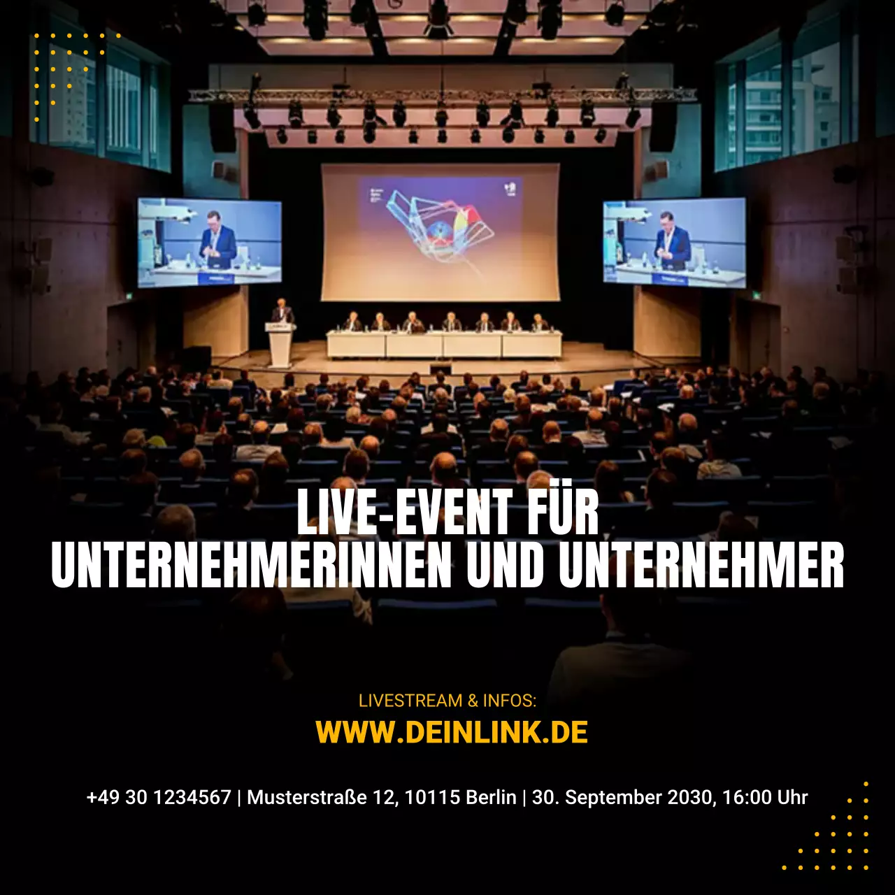 Schwarzes modernes Geschäftsevent