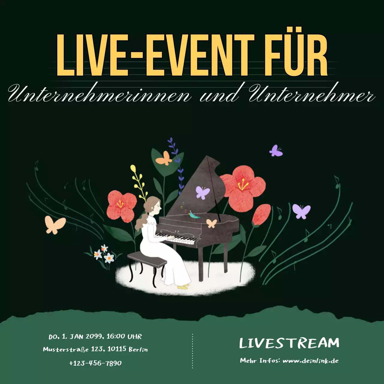 grünes, elegantes Unternehmerevent