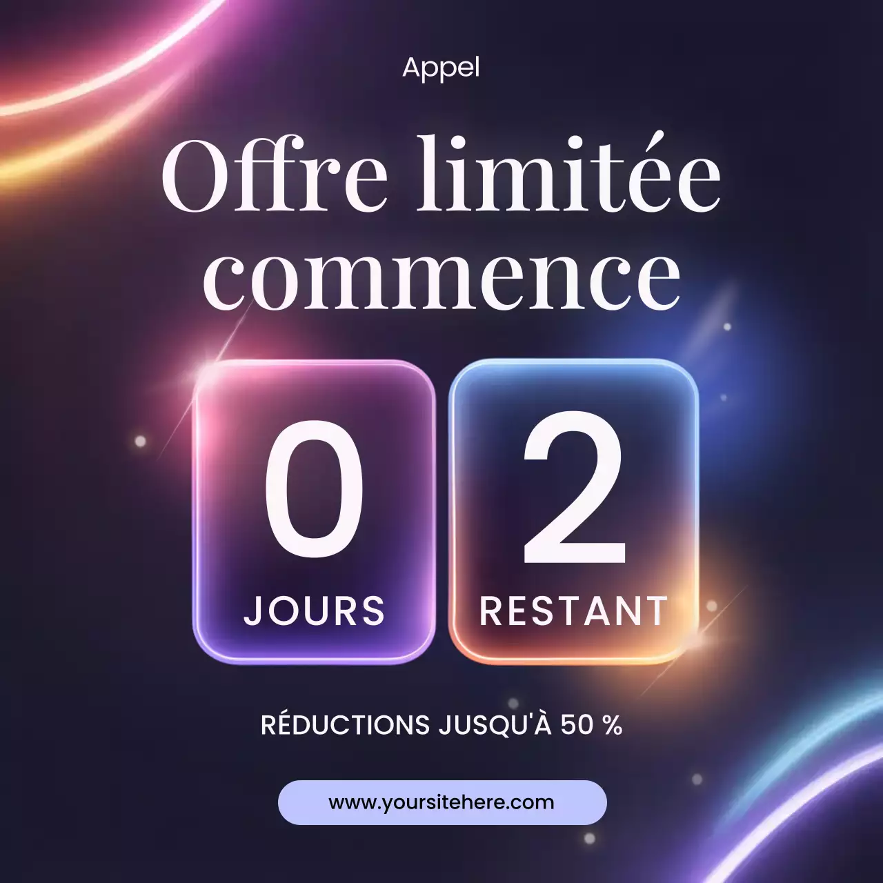 Promotion néon moderne