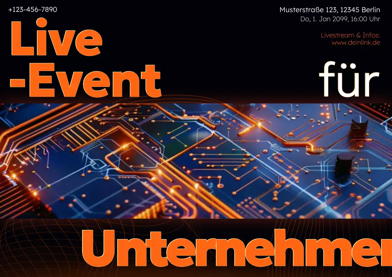 Orange Modern Entrepreneur Event Promotion