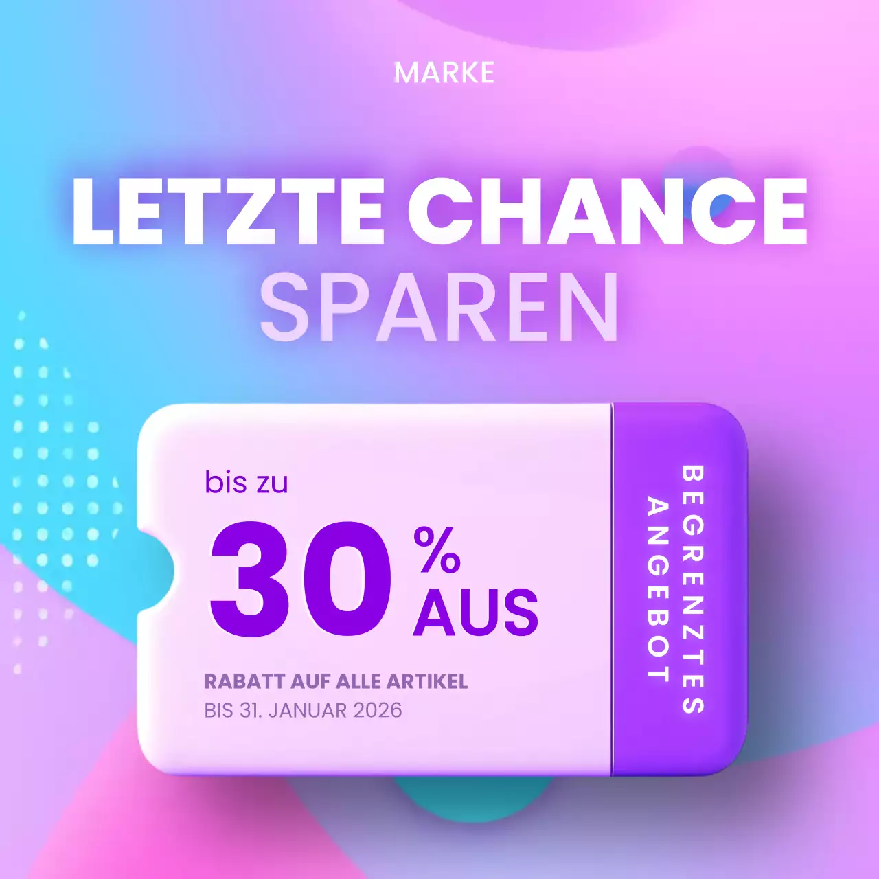 farbenfrohe, moderne Verkaufsaktionen