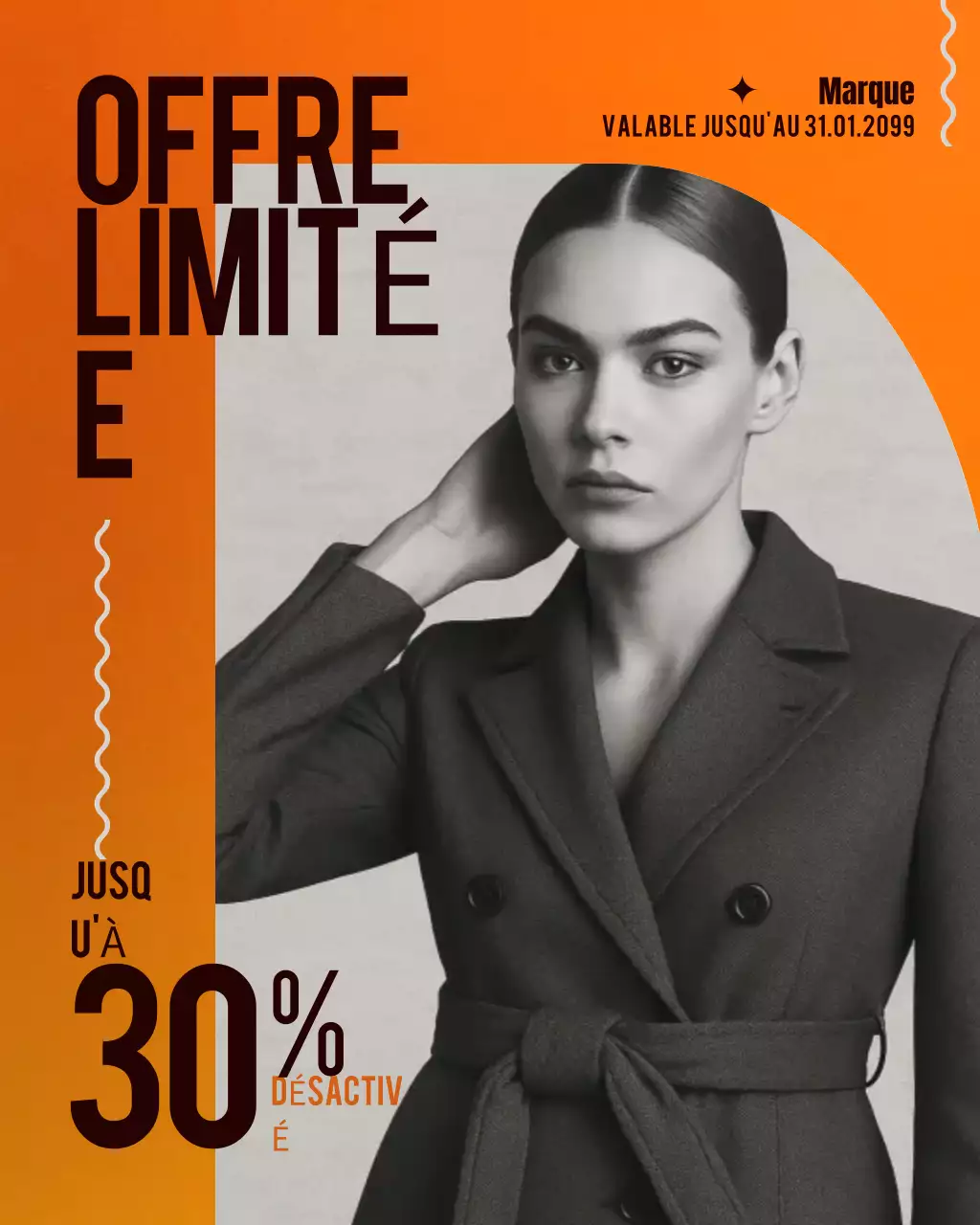 promotion de la mode moderne orange