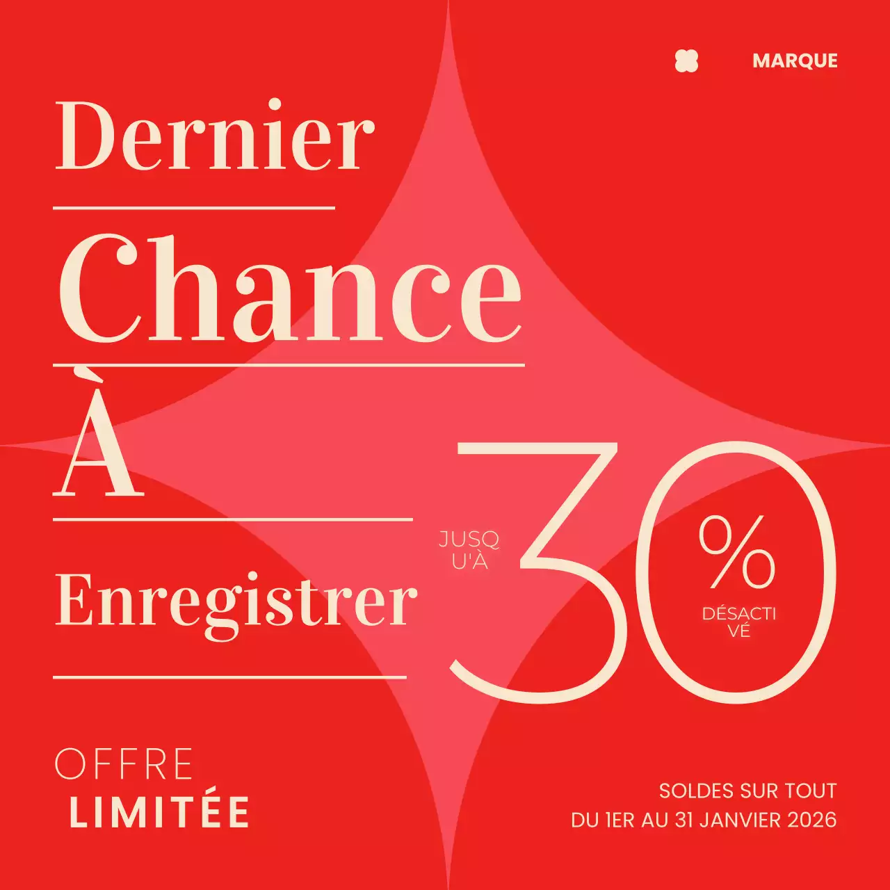 promotion de vente moderne rouge