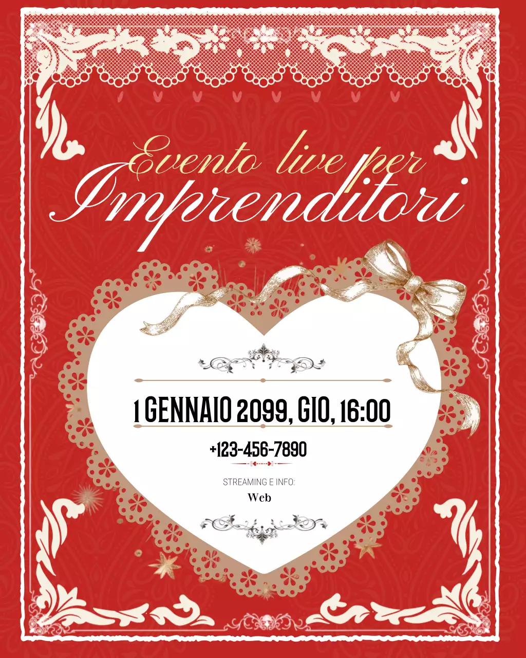 evento imprenditoriale elegante rosso