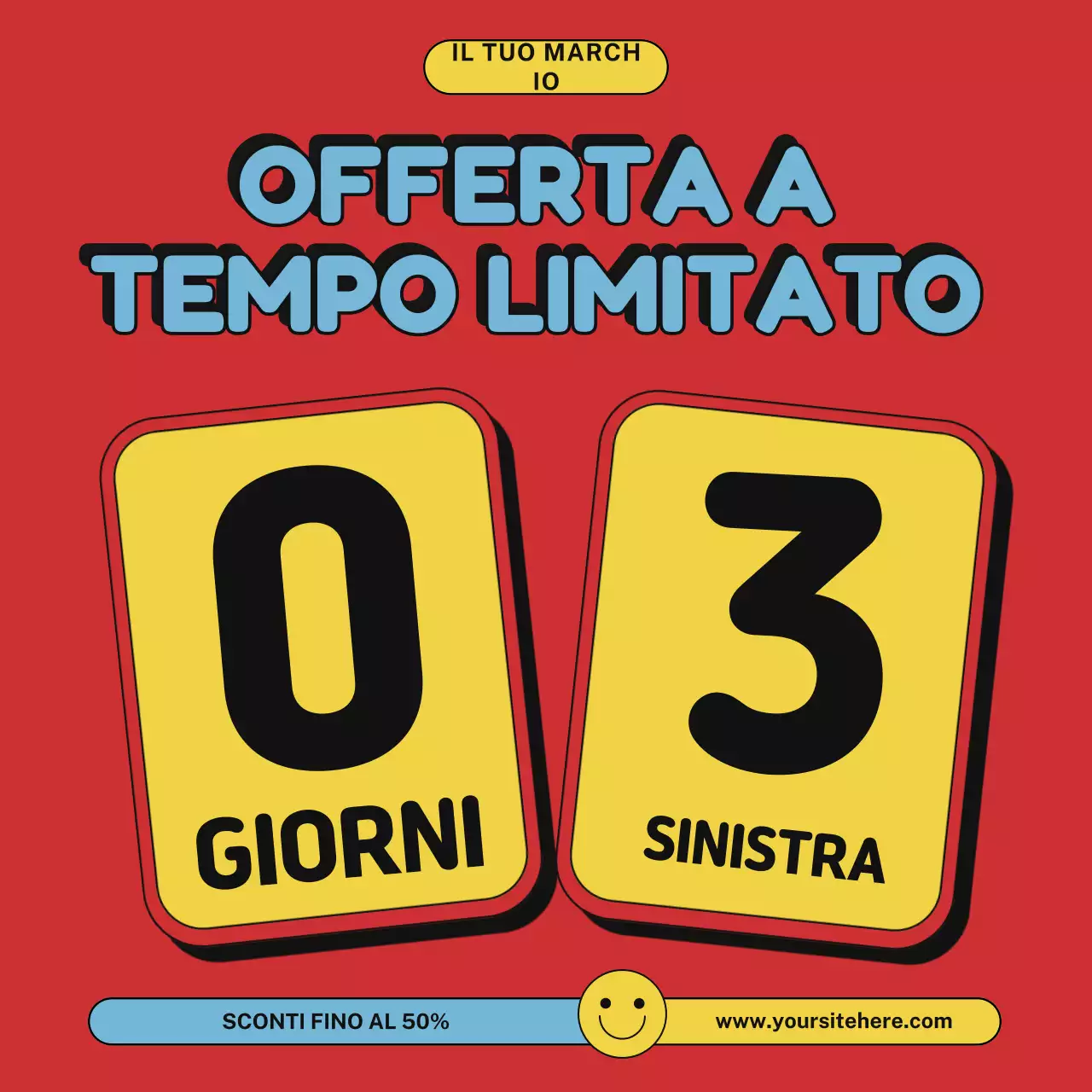 Promozione di vendita di cartoni animati rossi