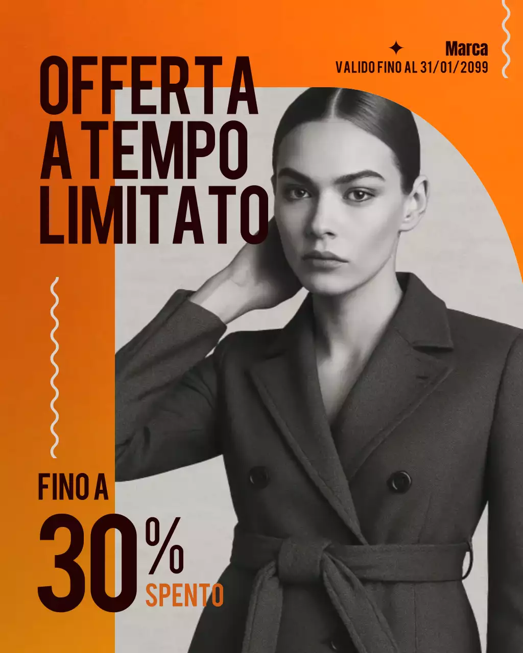 promozione moda moderna arancione