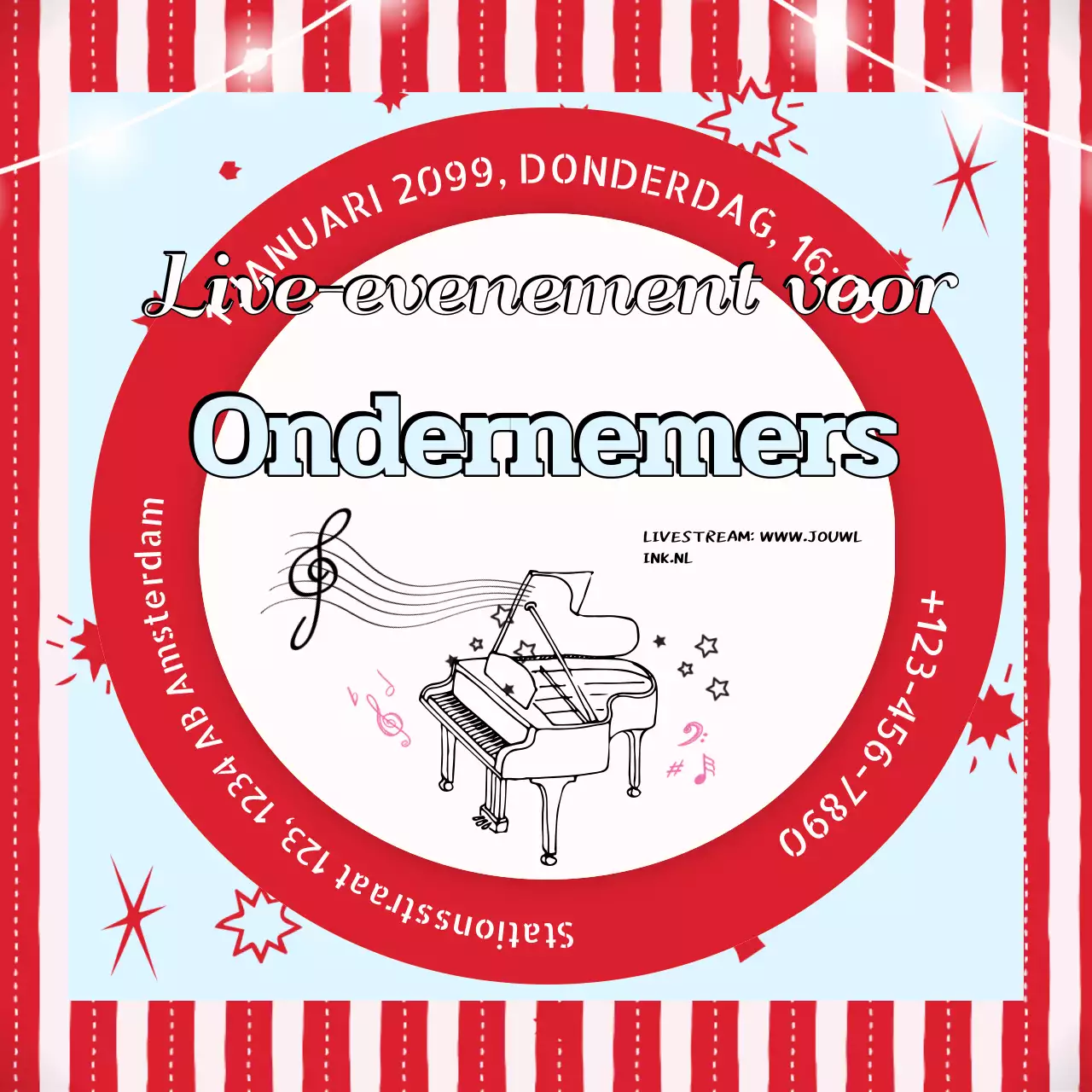 rood modern ondernemers evenement