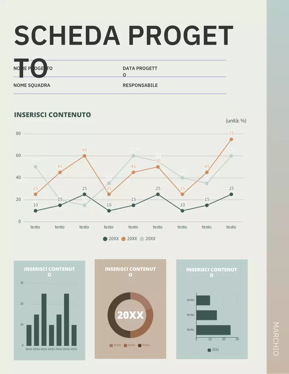 Poster del documento del piano di progetto moderno beige