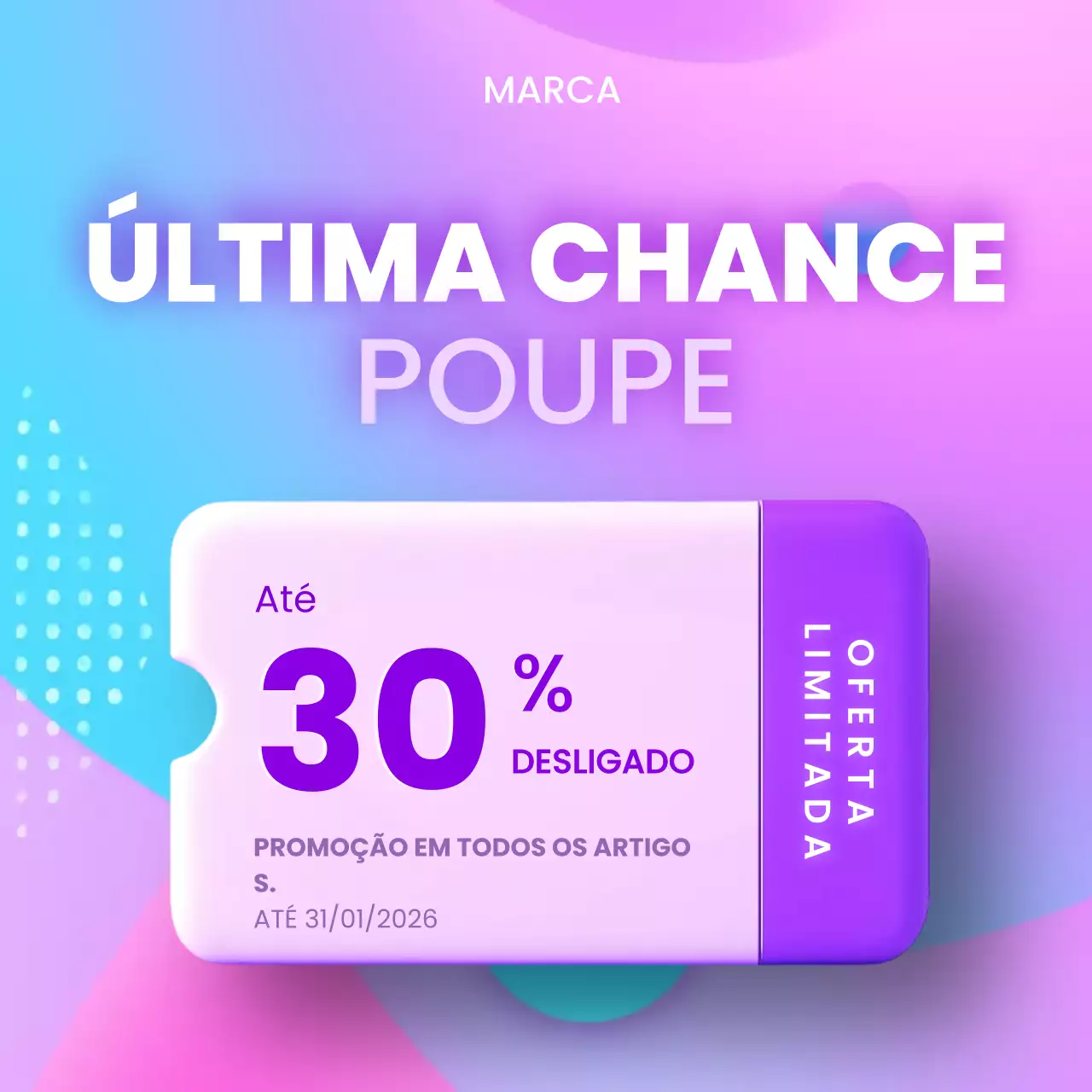 promoção de vendas moderna e colorida