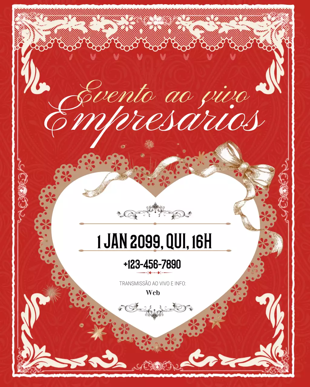 evento elegante de empreendedorismo em vermelho