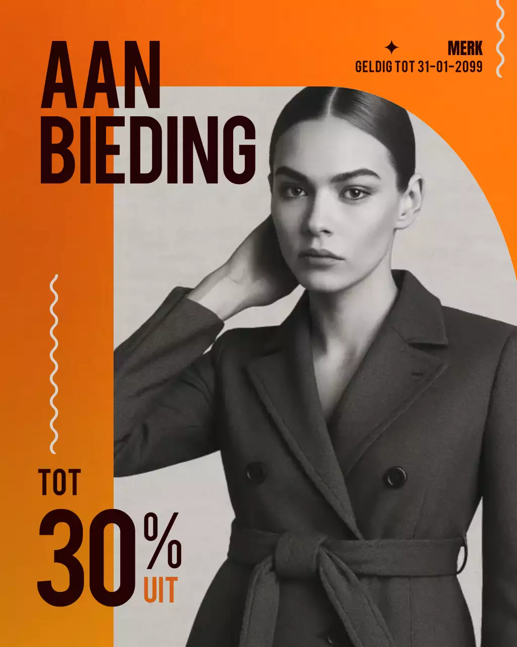 oranje moderne mode promotie