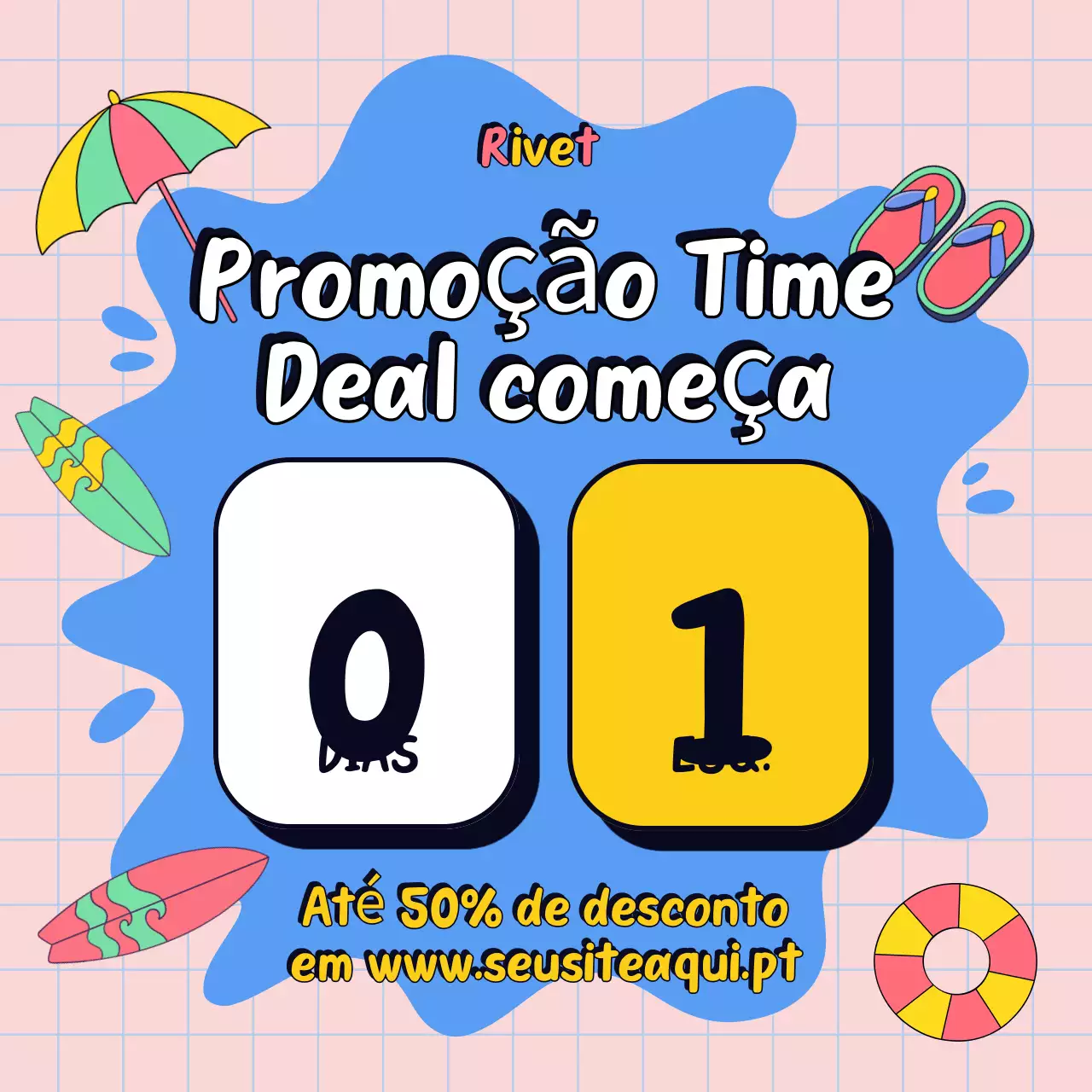 Anúncio colorido de promoção retrô no Instagram